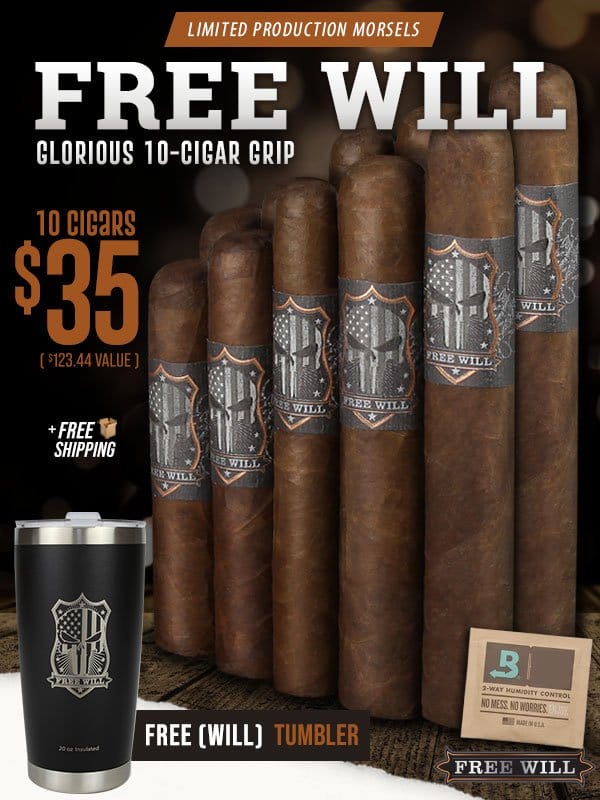 Free Will 10 Cigar Grip + Tumbler