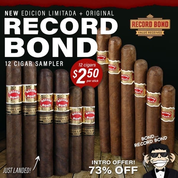 Record Bond 12 Cigar Sampler
