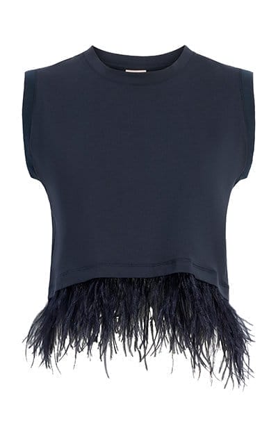 https://cinqasept.nyc/collections/embellished-suiting-sets/products/cropped-feather-tee-in-navy