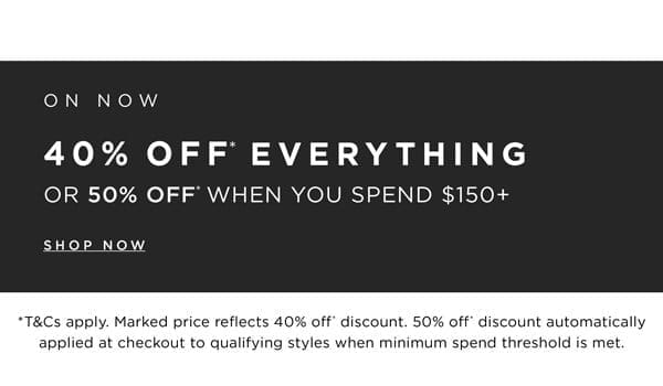 Up to 60% Off* Sitewide