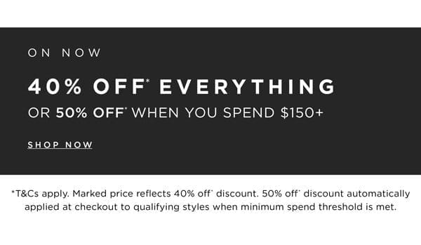 Up to 60% Off* Sitewide