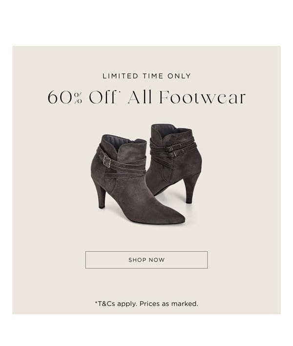 Shop 60% Off* All Footwear