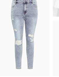 Shop the Asha Jojo Distressed Detail Crop Jean