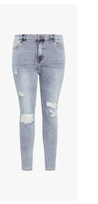 Shop the Asha Jojo Distressed Detail Crop Jean