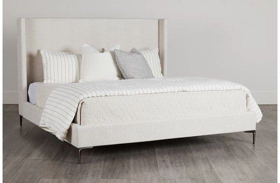 Kent Light Beige Uph Panel Bed