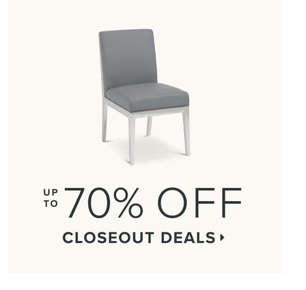 up to 70% off closeout deals