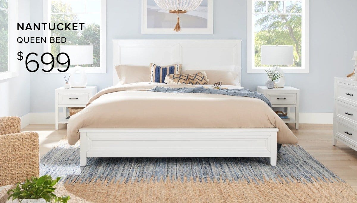 nantucket queen bed \\$699