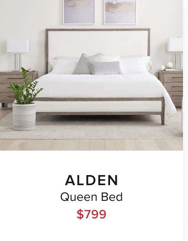 Alden queen bed \\$799