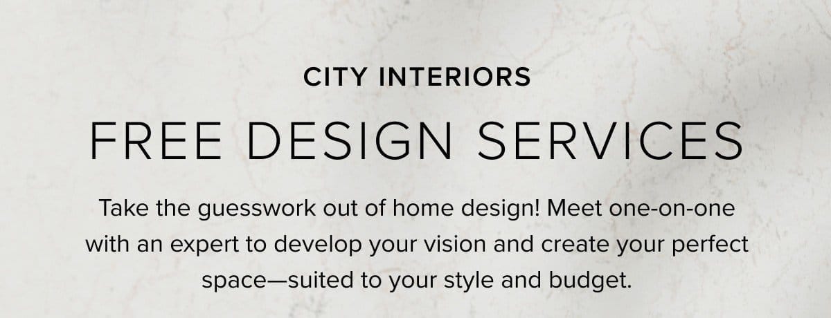 City interiors free design services