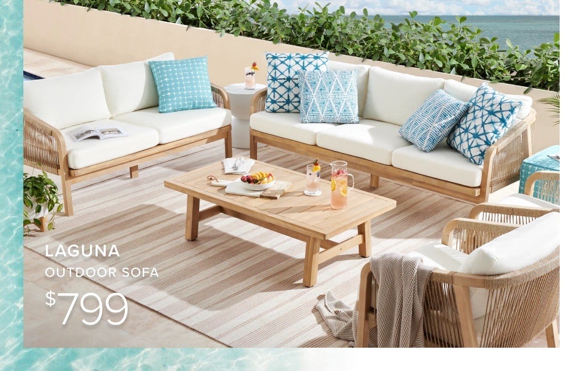 laguna outdoor sofa \\$799