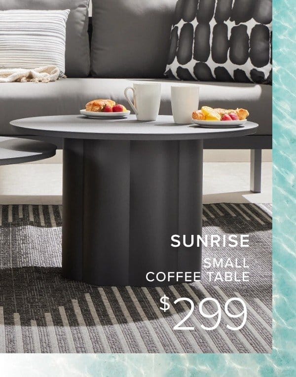 sunrise small coffee table \\$299