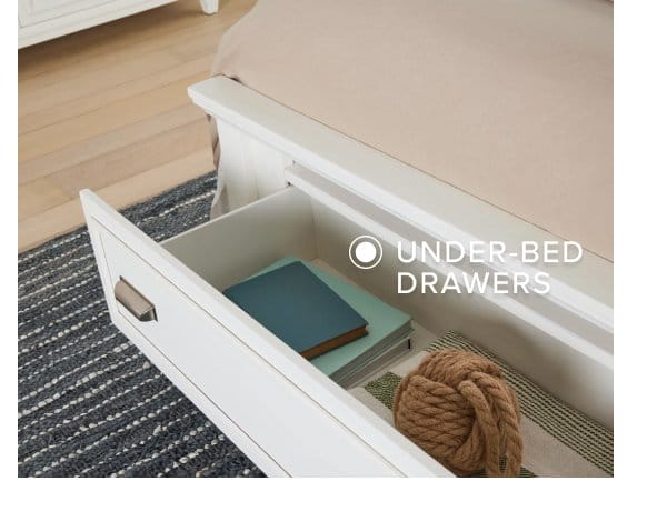 bed with storage drawers