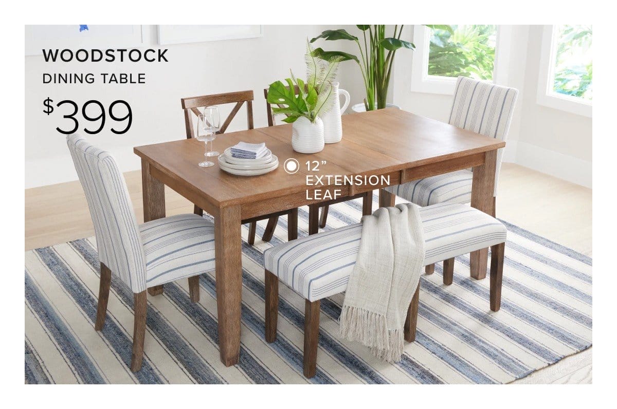 woodstock dining table \\$399