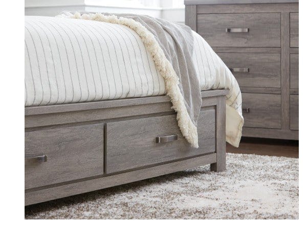 bed with storage drawers