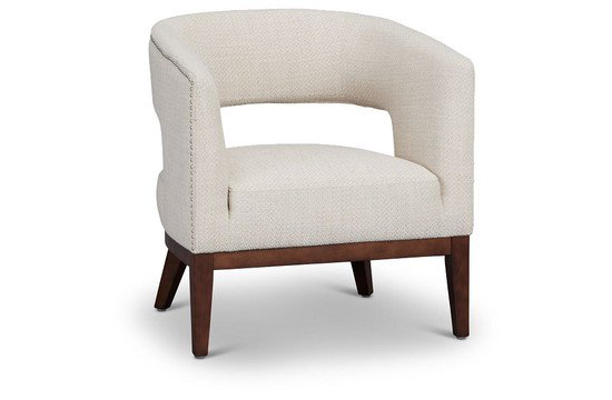 Jaxon Dark Beige Fabric Accent Chair