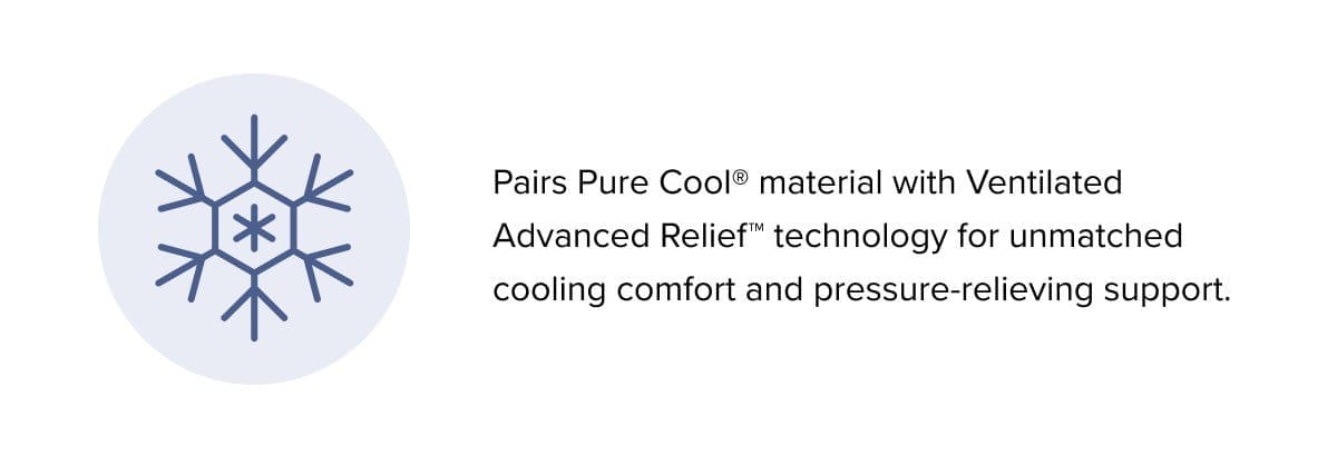 cool material and pressure relieving support