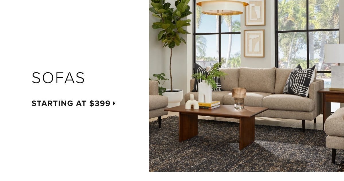 sofas starting at \\$399