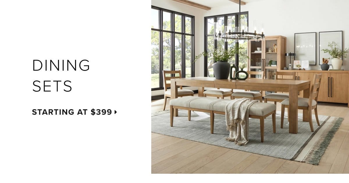 dining sets starting at \\$399