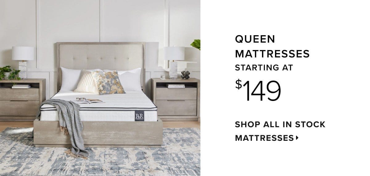 Queen mattresses starting at \\$149. Shop mattresses