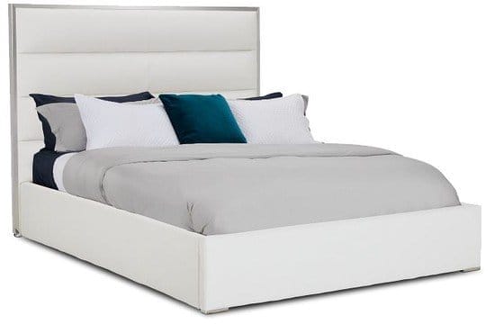 Cortina White Uph Platform Bed