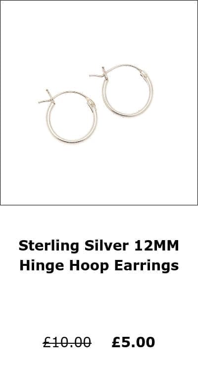 Sterling Silver 12MM Hinge Hoop Earrings