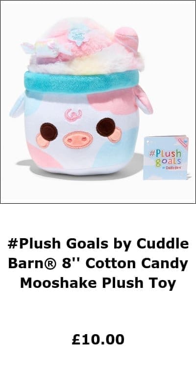 #Plush Goals by Cuddle Barn® 8'' Cotton Candy Mooshake Plush Toy