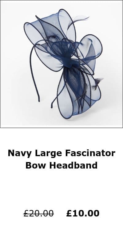 Navy Large Fascinator Bow Headband