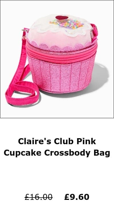 Claire's Club Pink Cupcake Crossbody Bag