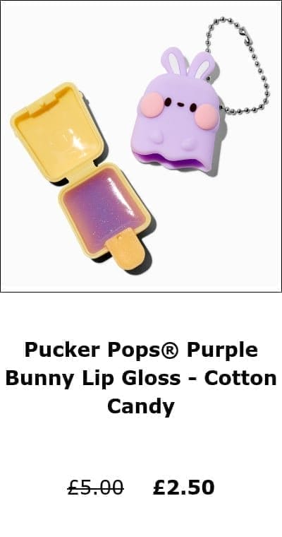 Pucker Pops® Purple Bunny Lip Gloss - Cotton Candy