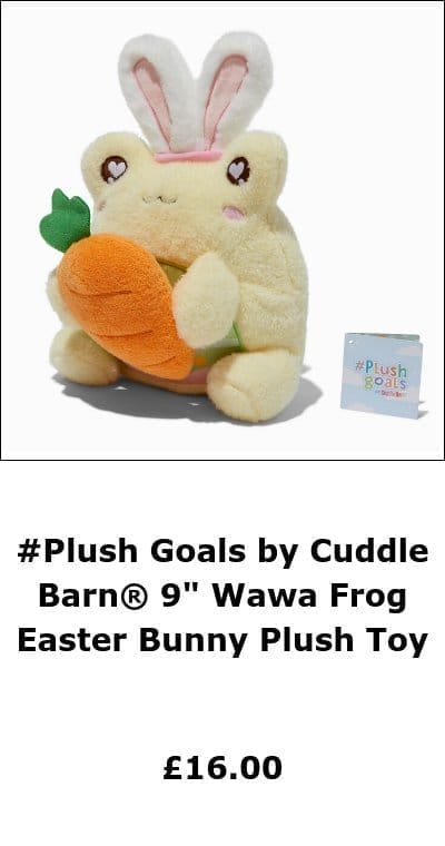 #Plush Goals by Cuddle Barn® 9" Wawa Frog Easter Bunny Plush Toy