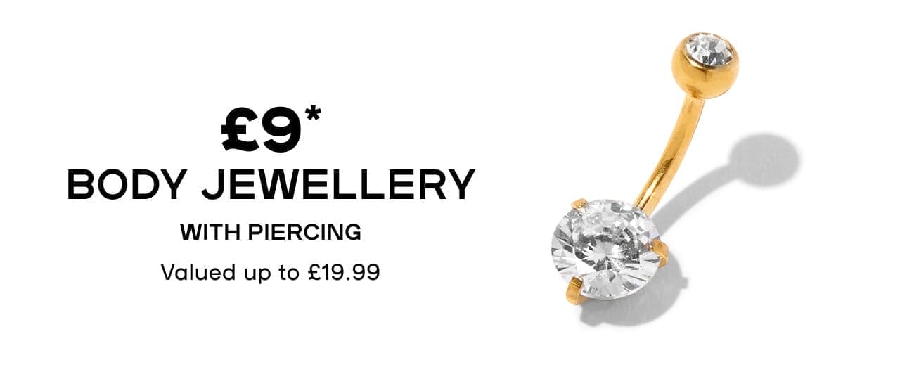 £9* Body Jewellery With Piercing 