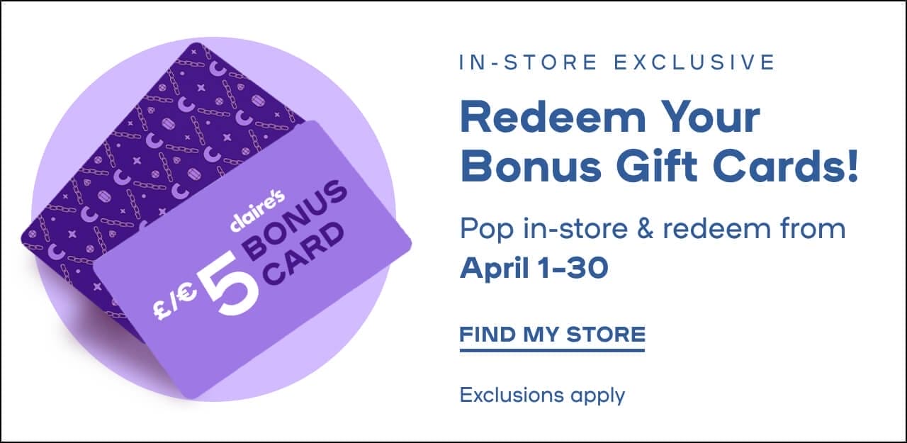  Redeem Your Bonus Gift Cards In-Store Redeem from: April 1st-April 30th - FIND MY STORE