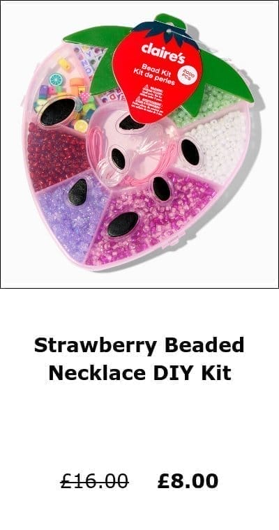 Strawberry Beaded Necklace DIY Kit