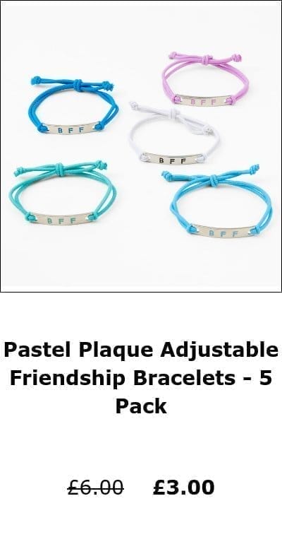 Pastel Plaque Adjustable Friendship Bracelets - 5 Pack