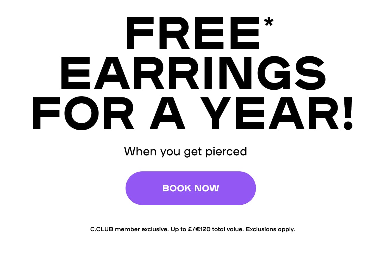 Ending Soon Free* Earrings For A Year When You Get Pierced 