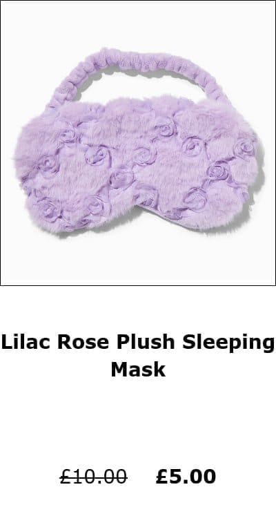Lilac Rose Plush Sleeping Mask