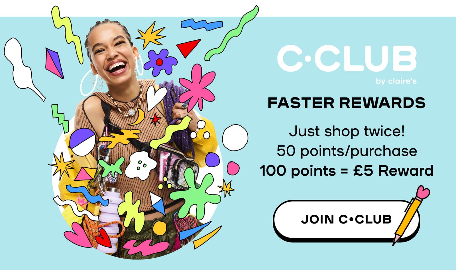 CCLUB Faster Rewards Just shop twice!