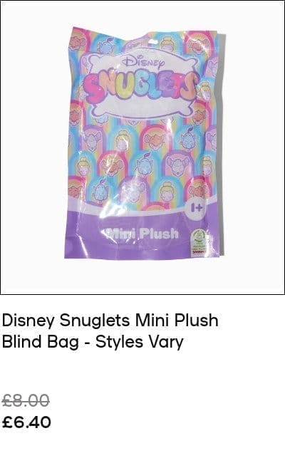 Disney Snuglets Mini Plush Blind Bag - Styles Vary