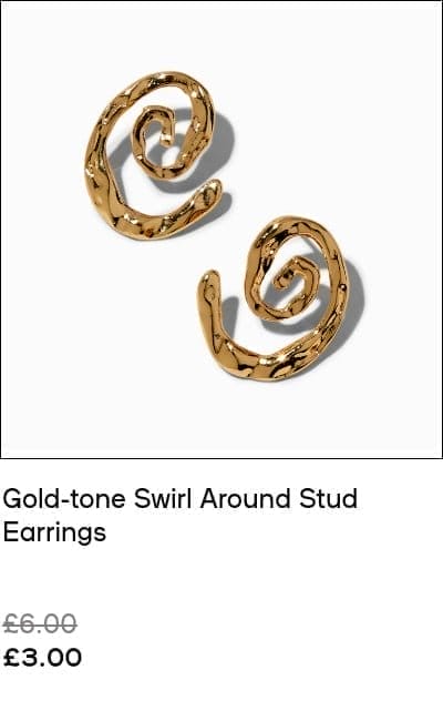 Gold-tone Swirl Around Stud Earrings