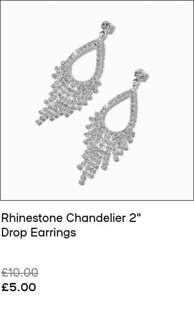 Rhinestone Chandelier 2" Drop Earrings