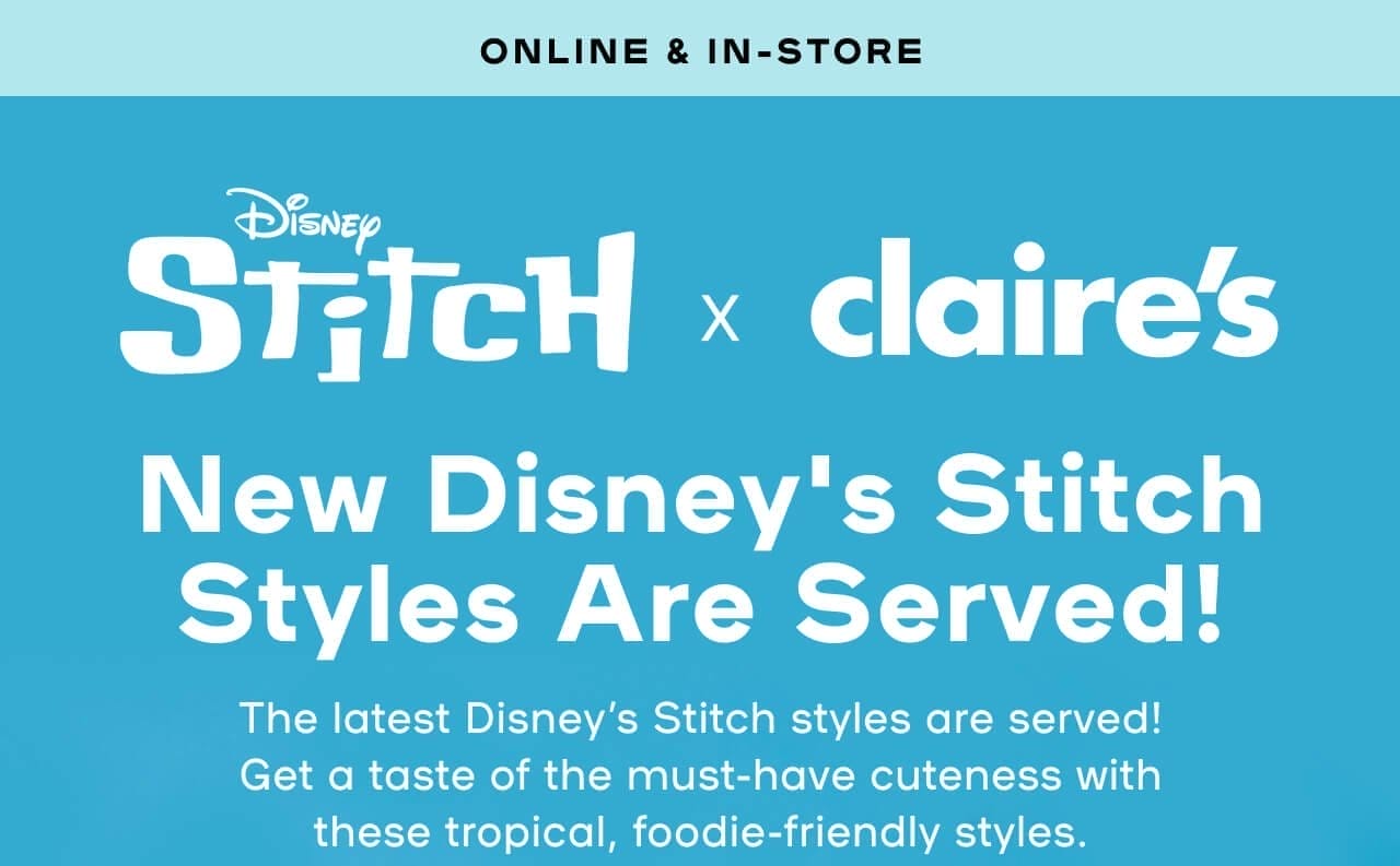 The latest Disney Stitch styles are served! Get a taste of the must-have cuteness with these tropical, foodie-friendly styles.