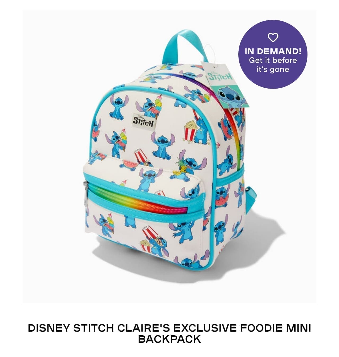  Disney Stitch Claire's Exclusive Foodie Mini Backpack