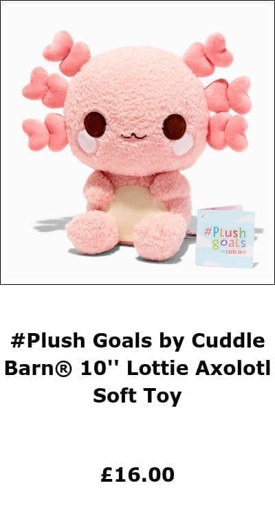 #Plush Goals by Cuddle Barn® 10'' Lottie Axolotl Soft Toy