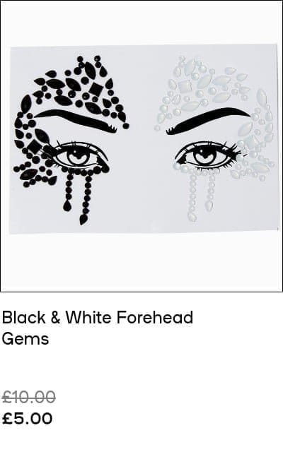 Black & White Forehead Gems