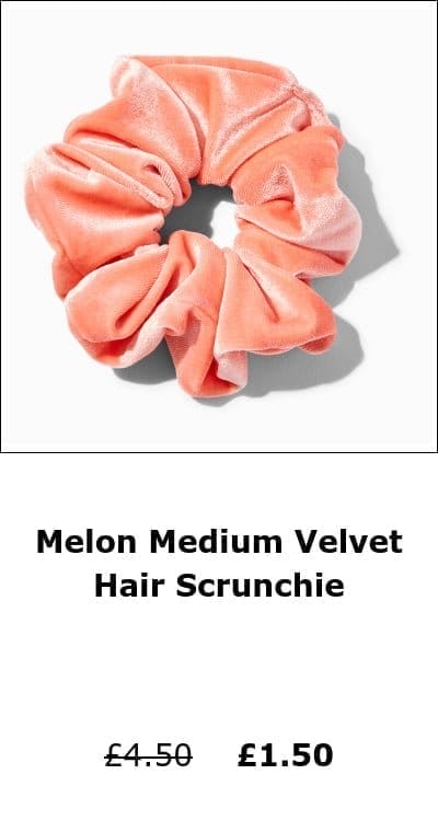 Melon Medium Velvet Hair Scrunchie