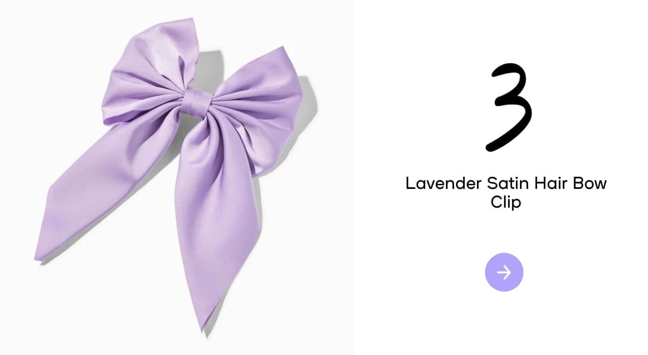 Lavender Satin Hair Bow Clip