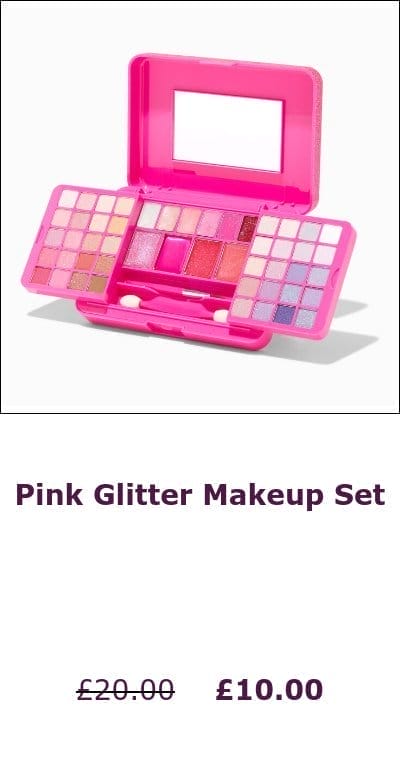 Pink Glitter Makeup Set
