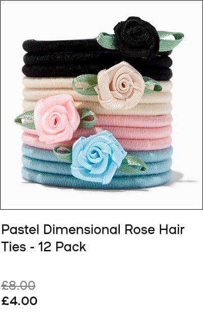 Silky Floral Hair Scrunchies - 6 Pack