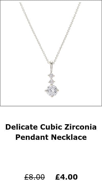 Delicate Cubic Zirconia Pendant Necklace