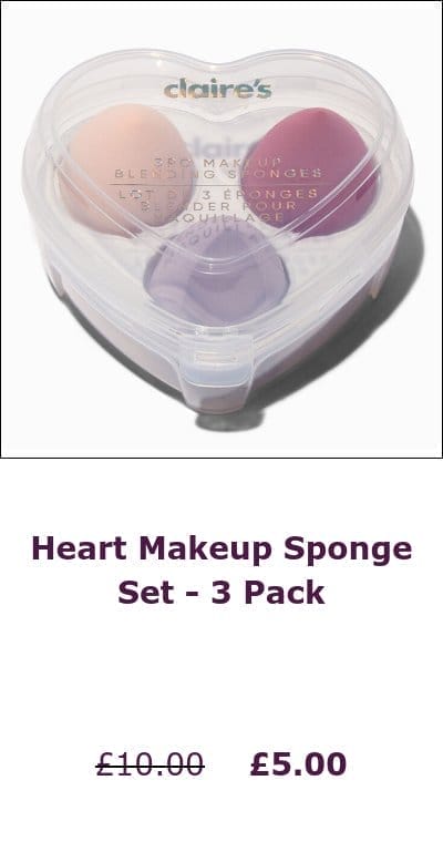 Heart Makeup Sponge Set